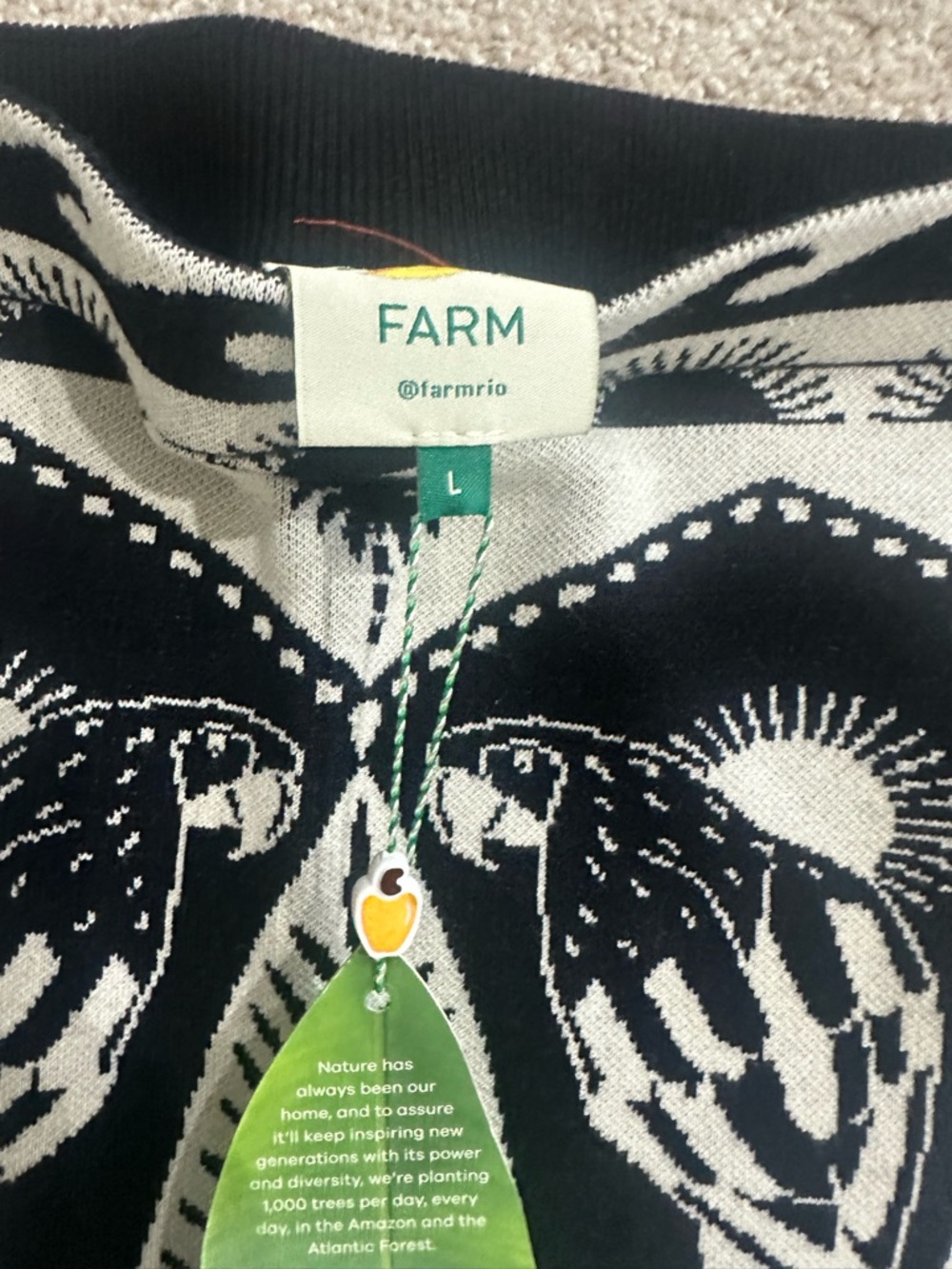 FARM Rio Black and Cream Tropical Pencil Skirt - Picture 5 of 9